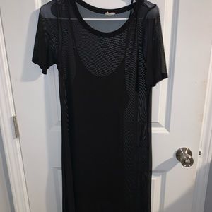 Black mesh dress